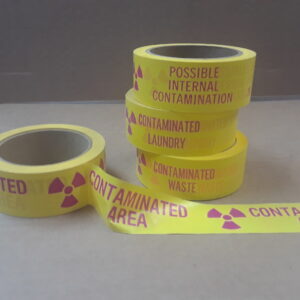 Tape line with contaminated area label